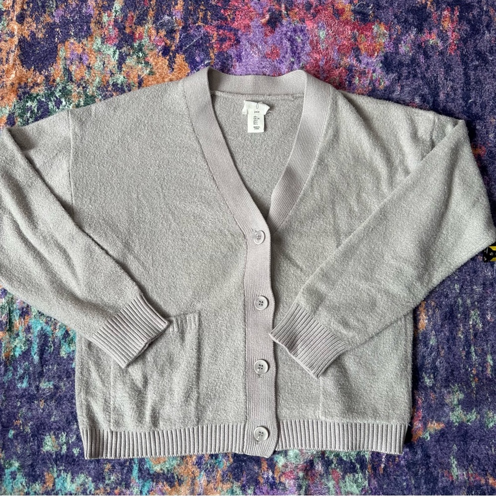 Joie Light Gray Women's Cardigan Sweater Large - Picture 6 of 10